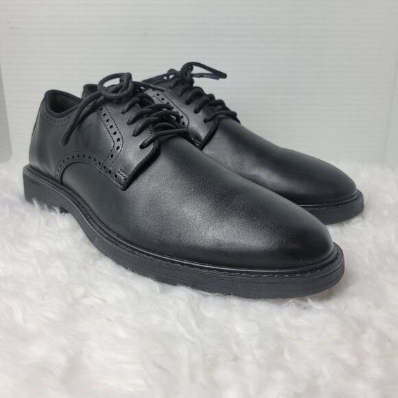 Cole Haan The Go-To Men's Size 11 Black Leather Plain Toe Dress Shoes C34600 - Picture 1 of 11